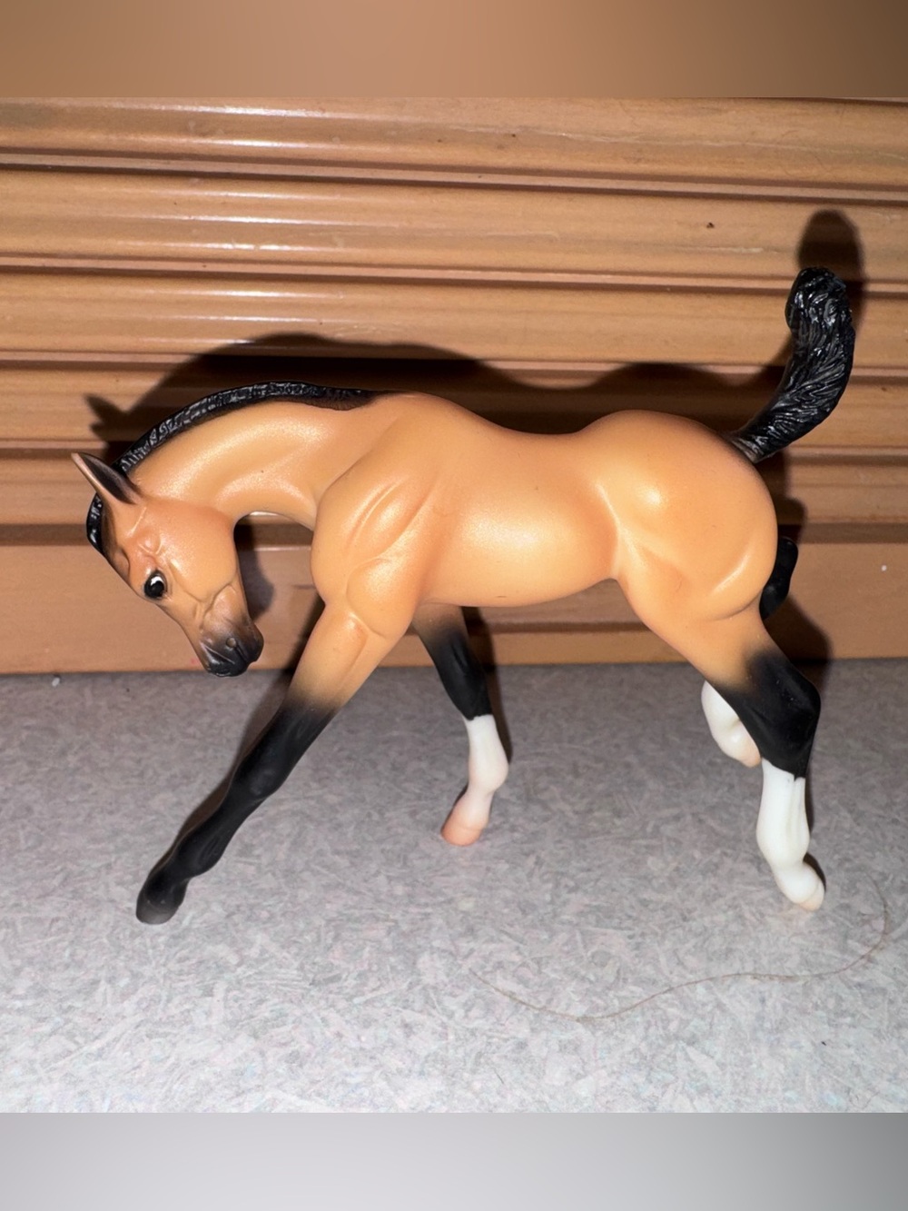 Breyer Buckskin and Black Horse Figurine